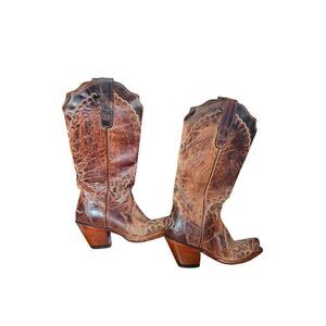 tony lama leather cowboy boots